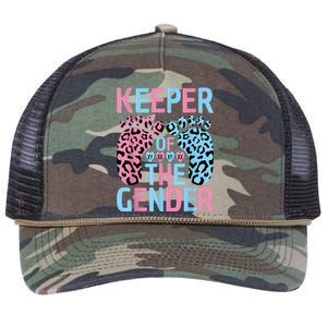 Keeper Of The Gender Reveal Announcement Baby Shower Party Retro Rope Trucker Hat Cap