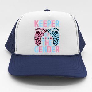 Keeper Of The Gender Reveal Announcement Baby Shower Party Trucker Hat