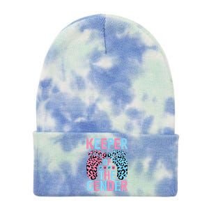 Keeper Of The Gender Reveal Announcement Baby Shower Party Tie Dye 12in Knit Beanie