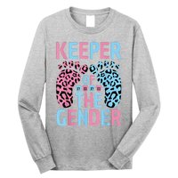 Keeper Of The Gender Reveal Announcement Baby Shower Party Long Sleeve Shirt