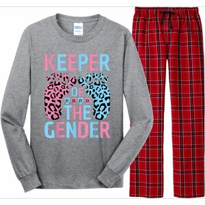 Keeper Of The Gender Reveal Announcement Baby Shower Party Long Sleeve Pajama Set