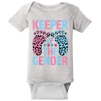 Keeper Of The Gender Reveal Announcement Baby Shower Party Baby Bodysuit