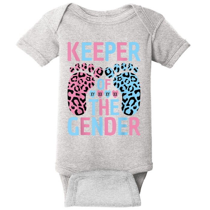 Keeper Of The Gender Reveal Announcement Baby Shower Party Baby Bodysuit