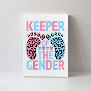 Keeper Of The Gender Reveal Announcement Baby Shower Party Canvas