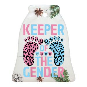 Keeper Of The Gender Reveal Announcement Baby Shower Party Ceramic Bell Ornament