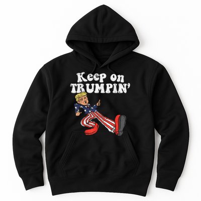 Keep On Trumpin Funny USA Flag Support Reelect Trump Hoodie