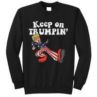 Keep On Trumpin Funny USA Flag Support Reelect Trump Sweatshirt