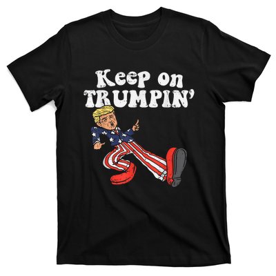 Keep On Trumpin Funny USA Flag Support Reelect Trump T-Shirt