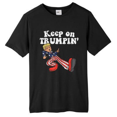 Keep On Trumpin Funny USA Flag Support Reelect Trump Tall Fusion ChromaSoft Performance T-Shirt