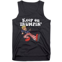 Keep On Trumpin Funny USA Flag Support Reelect Trump Tank Top