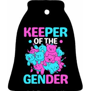 Keeper Of The Gender Gender Reveal Party Pregnancy Ceramic Bell Ornament