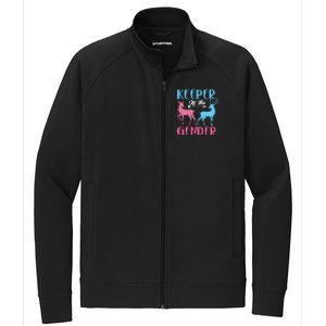 Keeper Of The Gender Buck Or Doe Gender Reveal Party Gift Stretch Full-Zip Cadet Jacket