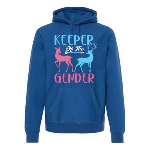 Keeper Of The Gender Buck Or Doe Gender Reveal Party Gift Premium Hoodie