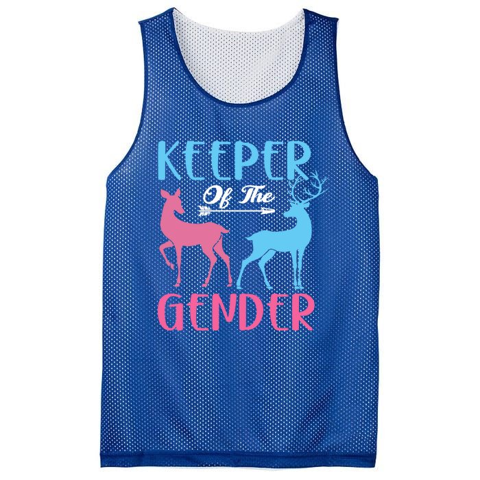 Keeper Of The Gender Buck Or Doe Gender Reveal Party Gift Mesh Reversible Basketball Jersey Tank