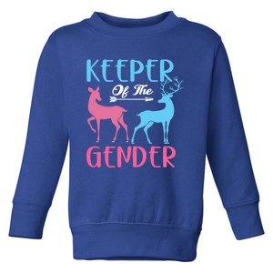 Keeper Of The Gender Buck Or Doe Gender Reveal Party Gift Toddler Sweatshirt