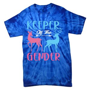 Keeper Of The Gender Buck Or Doe Gender Reveal Party Gift Tie-Dye T-Shirt