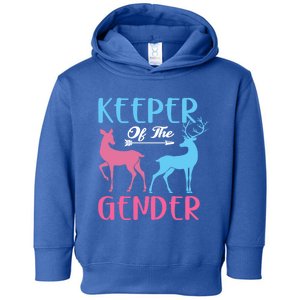 Keeper Of The Gender Buck Or Doe Gender Reveal Party Gift Toddler Hoodie