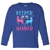 Keeper Of The Gender Buck Or Doe Gender Reveal Party Gift Toddler Long Sleeve Shirt