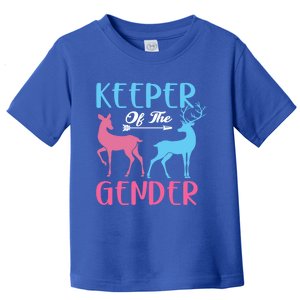 Keeper Of The Gender Buck Or Doe Gender Reveal Party Gift Toddler T-Shirt