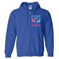 Keeper Of The Gender Buck Or Doe Gender Reveal Party Gift Full Zip Hoodie