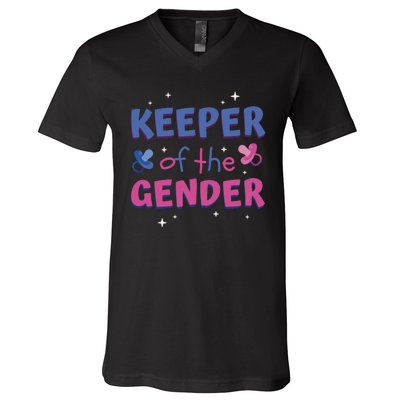 Keeper Of The Gender Pregnancy Reveal V-Neck T-Shirt