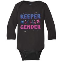 Keeper Of The Gender Pregnancy Reveal Baby Long Sleeve Bodysuit