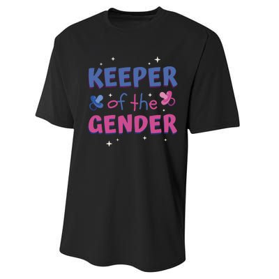 Keeper Of The Gender Pregnancy Reveal Performance Sprint T-Shirt