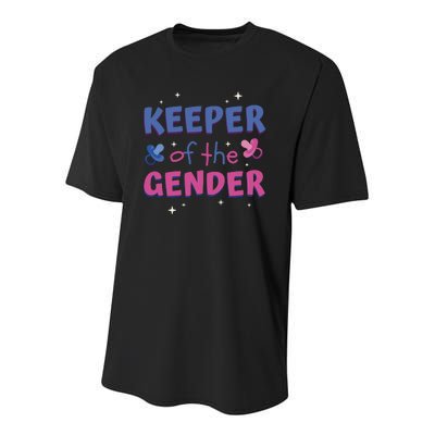 Keeper Of The Gender Pregnancy Reveal Youth Performance Sprint T-Shirt