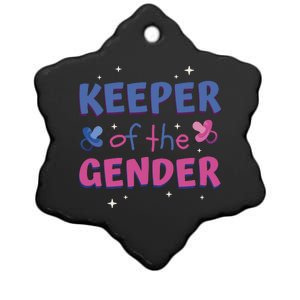 Keeper Of The Gender Pregnancy Reveal Ceramic Star Ornament