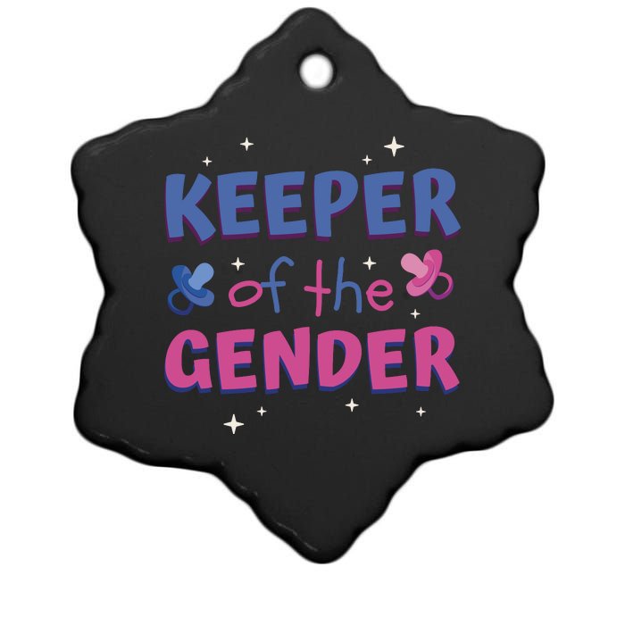 Keeper Of The Gender Pregnancy Reveal Ceramic Star Ornament