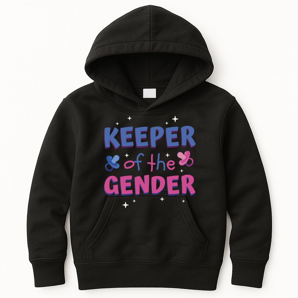 Keeper Of The Gender Pregnancy Reveal Kids Hoodie