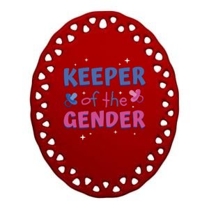 Keeper Of The Gender Pregnancy Reveal Ceramic Oval Ornament