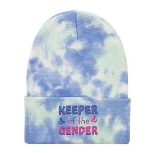 Keeper Of The Gender Pregnancy Reveal Tie Dye 12in Knit Beanie