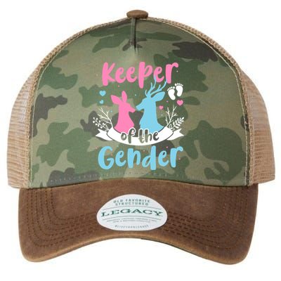 Keeper Of The Gender Buck Or Doe Gender Reveal Pink Or Blue Meaningful Gift Legacy Tie Dye Trucker Hat