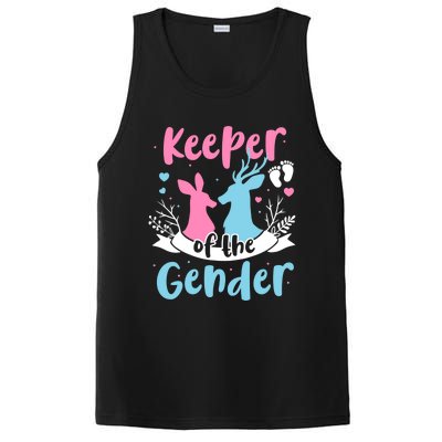 Keeper Of The Gender Buck Or Doe Gender Reveal Pink Or Blue Meaningful Gift PosiCharge Competitor Tank