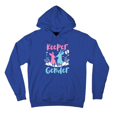 Keeper Of The Gender Buck Or Doe Gender Reveal Pink Or Blue Meaningful Gift Hoodie