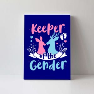 Keeper Of The Gender Buck Or Doe Gender Reveal Pink Or Blue Meaningful Gift Canvas