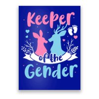 Keeper Of The Gender Buck Or Doe Gender Reveal Pink Or Blue Meaningful Gift Poster