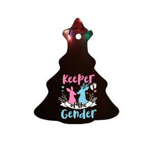 Keeper Of The Gender Buck Or Doe Gender Reveal Pink Or Blue Meaningful Gift Ceramic Tree Ornament