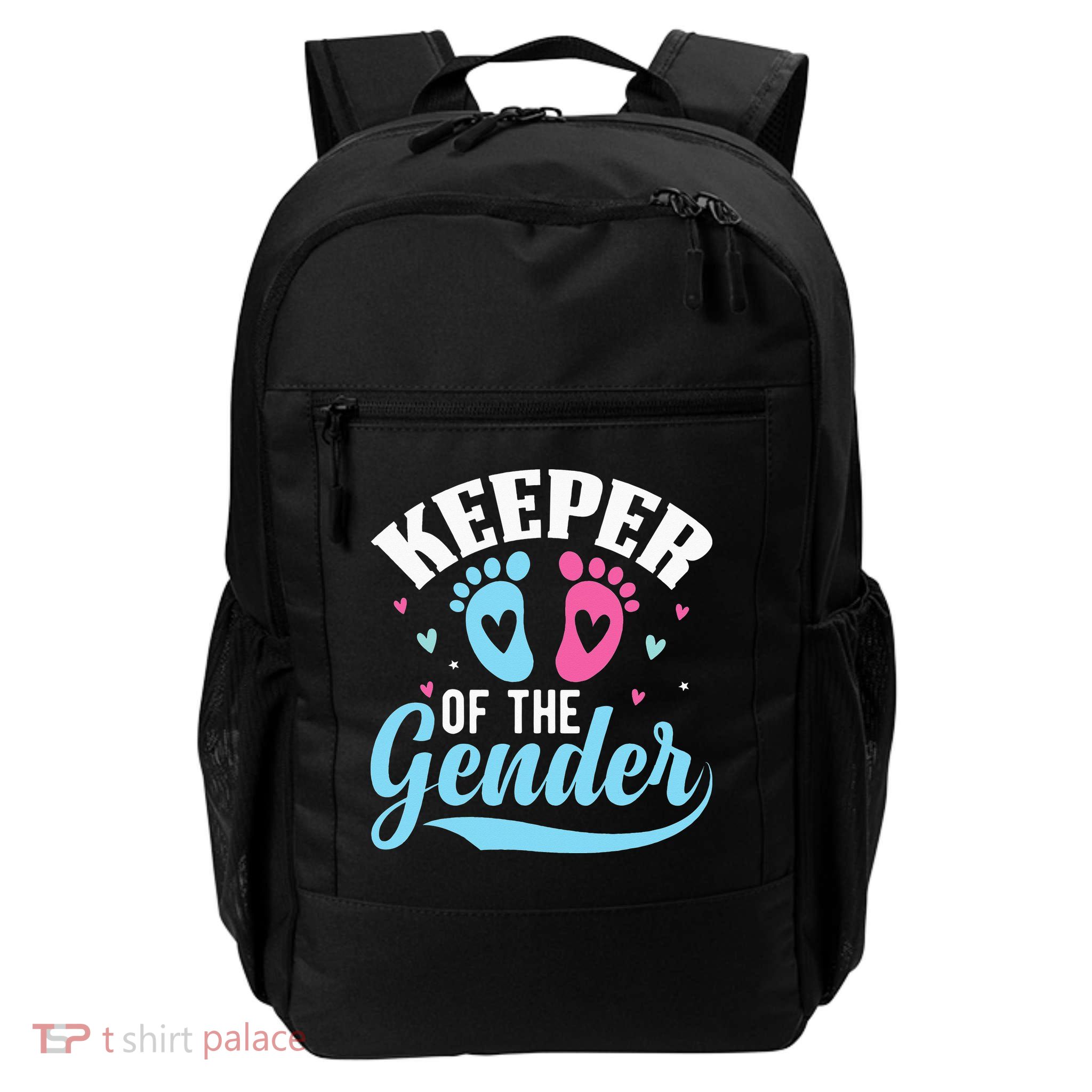 Keeper Of The Gender Pink Or Blue Funny Gender Reveal Party Backpack
