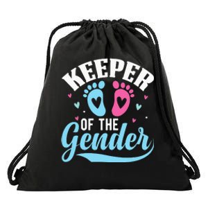 Keeper Of The Gender Pink Or Blue Funny Gender Reveal Party Drawstring Bag