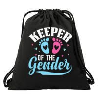 Keeper Of The Gender Pink Or Blue Funny Gender Reveal Party Drawstring Bag