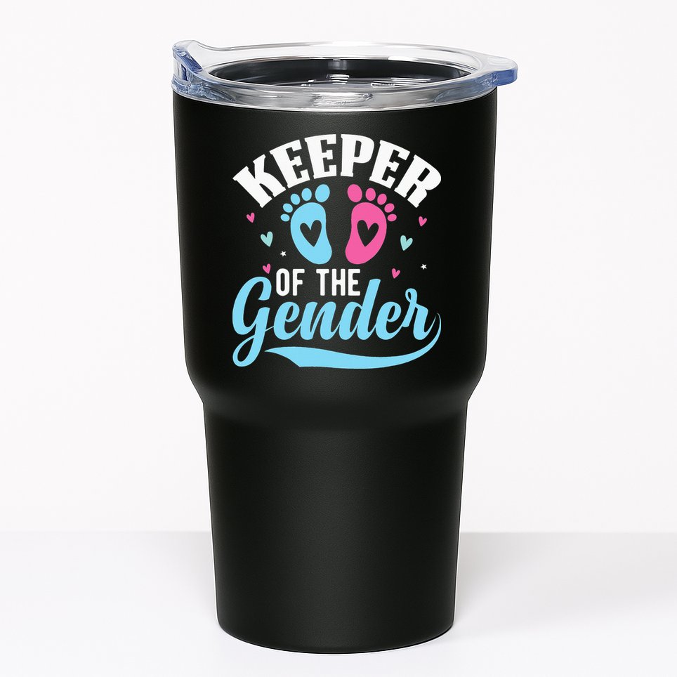 Keeper Of The Gender Pink Or Blue Funny Gender Reveal Party Tumbler