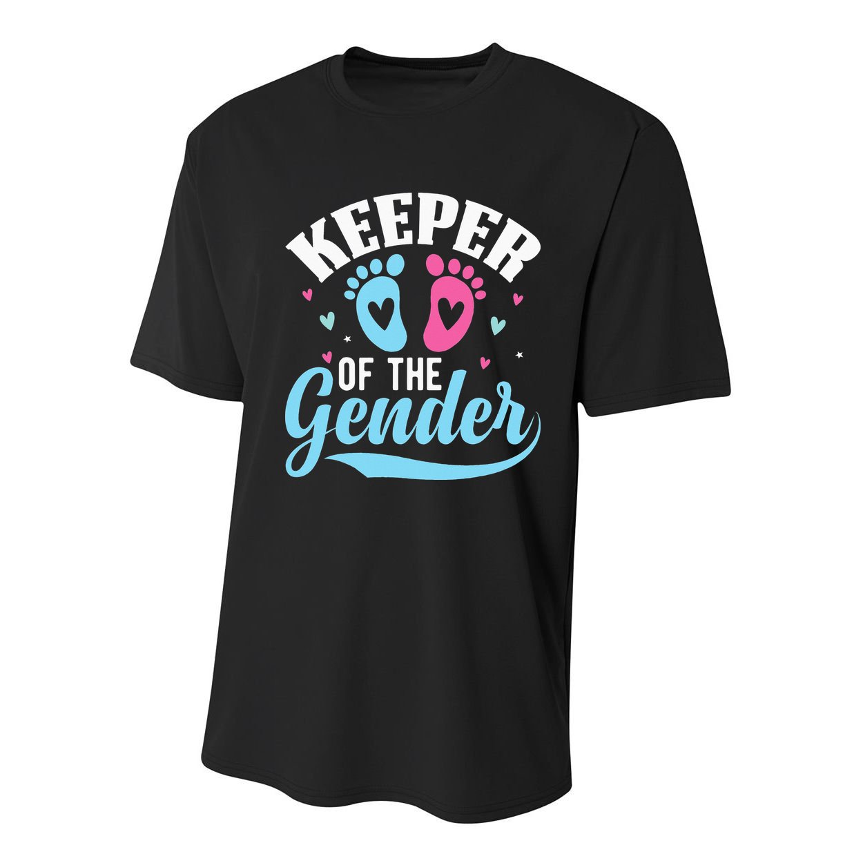 Keeper Of The Gender Pink Or Blue Funny Gender Reveal Party Youth Performance Sprint T-Shirt