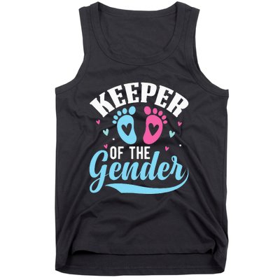 Keeper Of The Gender Pink Or Blue Funny Gender Reveal Party Tank Top