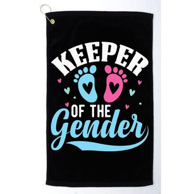 Keeper Of The Gender Pink Or Blue Funny Gender Reveal Party Golf Towel