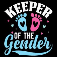 Keeper Of The Gender Pink Or Blue Funny Gender Reveal Party Kids Hoodie