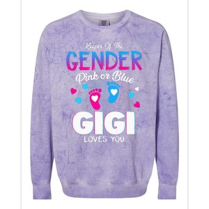 Keeper Of The Gender Pink Or Blue Gigi Loves You Reveal Colorblast Crewneck Sweatshirt