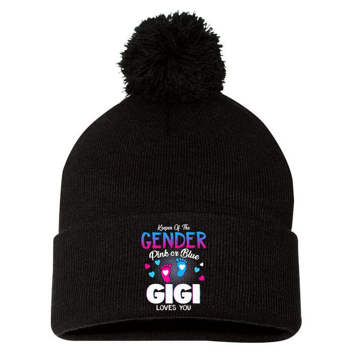 Keeper Of The Gender Pink Or Blue Gigi Loves You Reveal Pom Pom 12in Knit Beanie