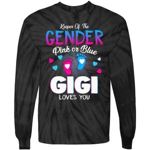 Keeper Of The Gender Pink Or Blue Gigi Loves You Reveal Tie-Dye Long Sleeve Shirt